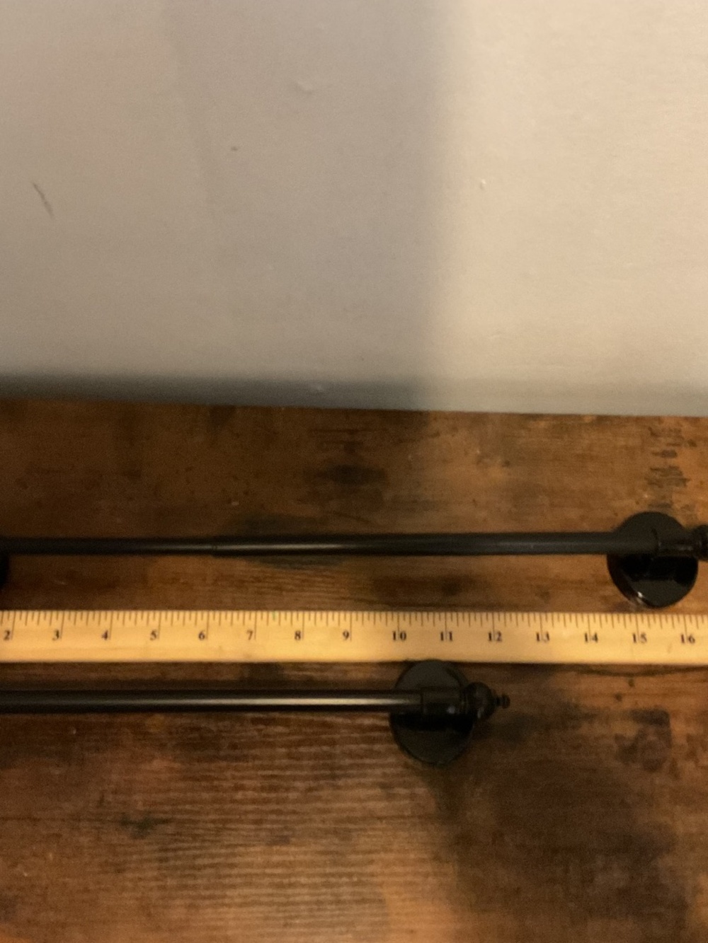 Black MAGNET curtain rod